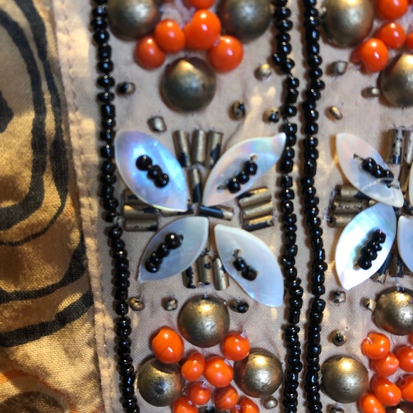 Woman’s Beaded Blouse Mixed Pattern & Beads Dress Barn 2X PF - Picture 7 of 7